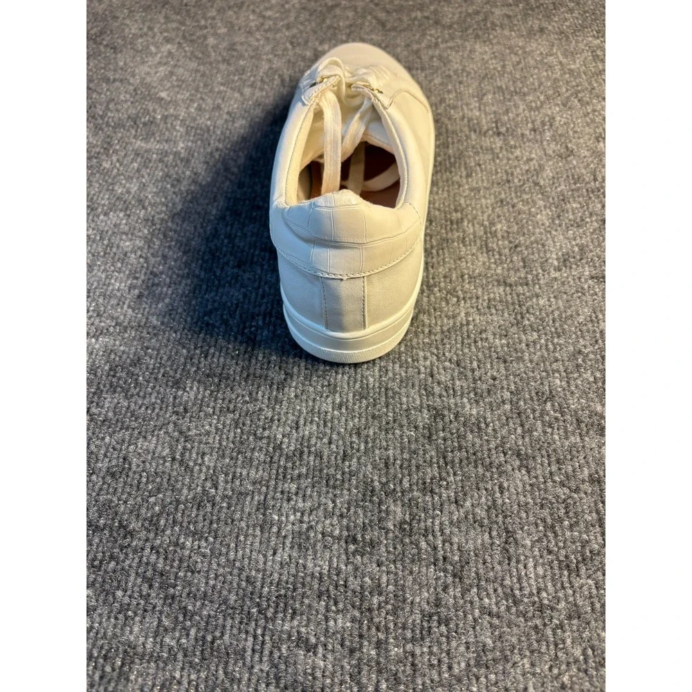 Topshop Cabo Sneakers Womens Size 11.5 White Leather‎ Round Toe Low Top Lace Up